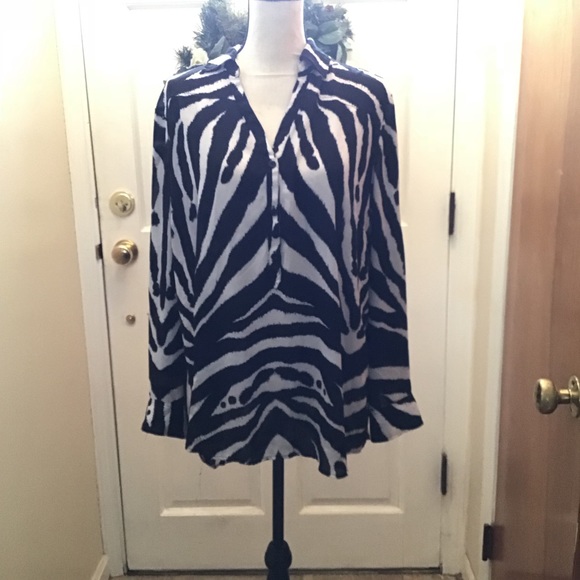 New York & Company Tops - New York and company animal print blouse XL